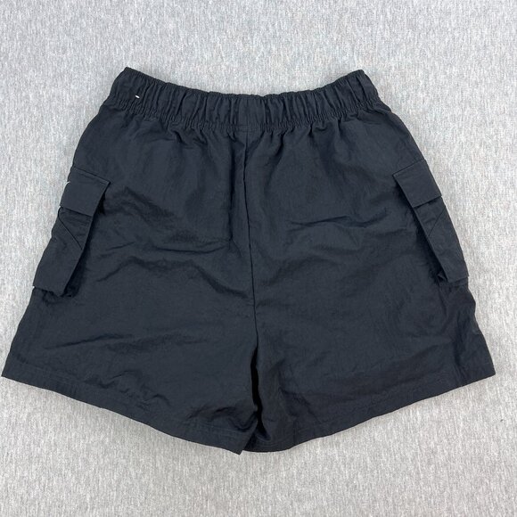 Nike Sportswear Woven High-Rise Shorts Womens M Black Nylon Drawcord Pockets - Picture 2 of 12